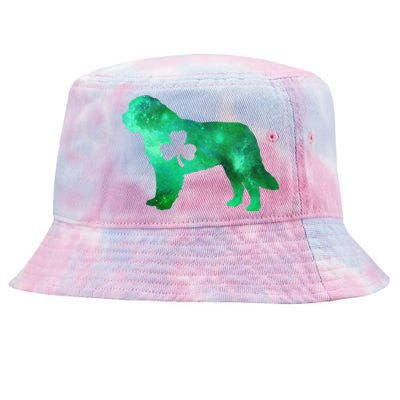 Dog Mom Dog Lover St Patrick's Day Saint Bernard Tie-Dyed Bucket Hat