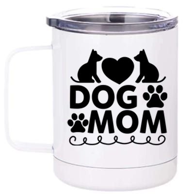 Dog Mom 12 oz Stainless Steel Tumbler Cup