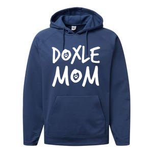 Doxle Mom Dachshund Beagle Dog Lover Gift Performance Fleece Hoodie