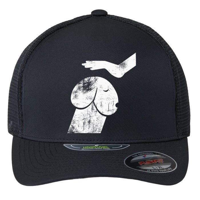 Dirty Mind Dog A Funny Dog Adult Humor Flexfit Unipanel Trucker Cap