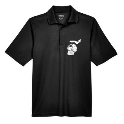 Dirty Mind Dog A Funny Dog Adult Humor Men's Origin Performance Pique Polo