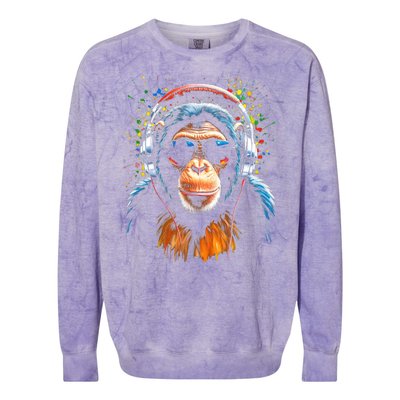 Dj Monkey Colorblast Crewneck Sweatshirt