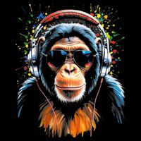 Dj Monkey Baby Bodysuit