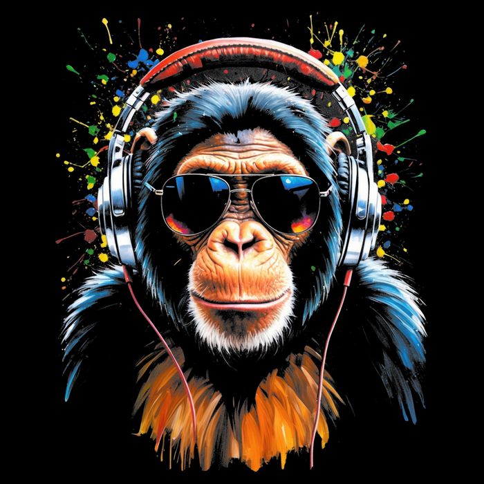 Dj Monkey Baby Bodysuit