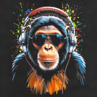 Dj Monkey Golf Towel