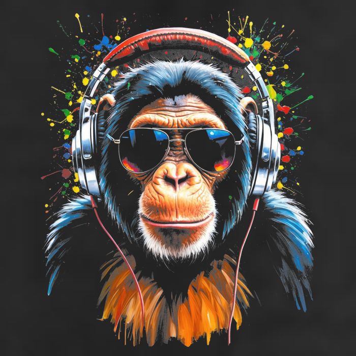 Dj Monkey Golf Towel
