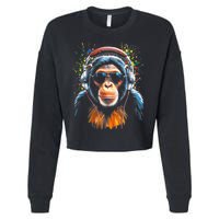 Dj Monkey Cropped Pullover Crew