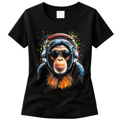 Dj Monkey Womens T-Shirt