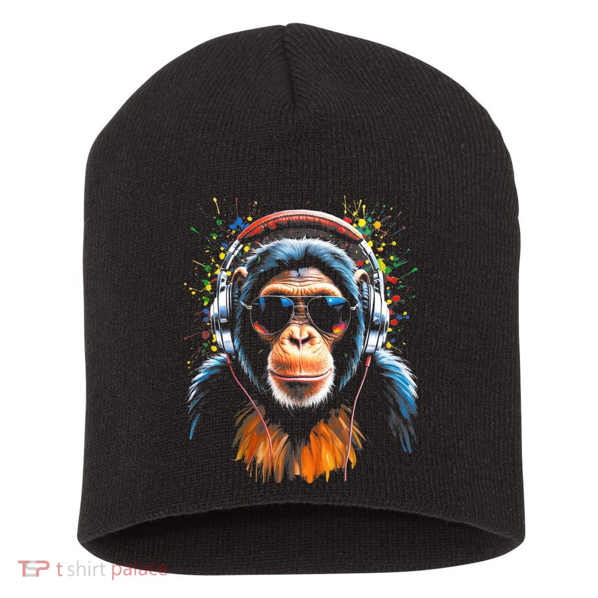 Dj Monkey Short Acrylic Beanie