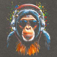 Dj Monkey Cotton Canvas Backpack