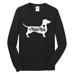 Dachshund Mothers Day Mama Dog Mom Paw Lover Gift Tall Long Sleeve T-Shirt