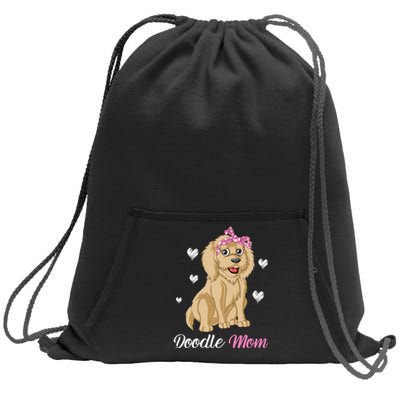 Doodle Mom Sweatshirt Cinch Pack Bag