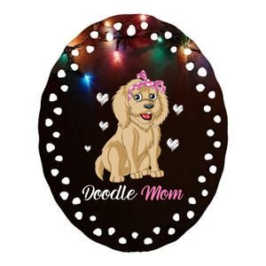 Doodle Mom Ceramic Oval Ornament