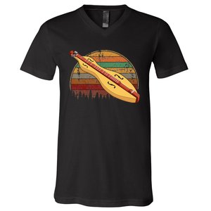 Dulcimer Musical Dulcimer V-Neck T-Shirt