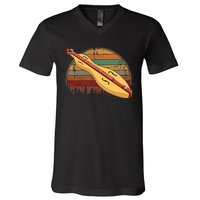 Dulcimer Musical Dulcimer V-Neck T-Shirt