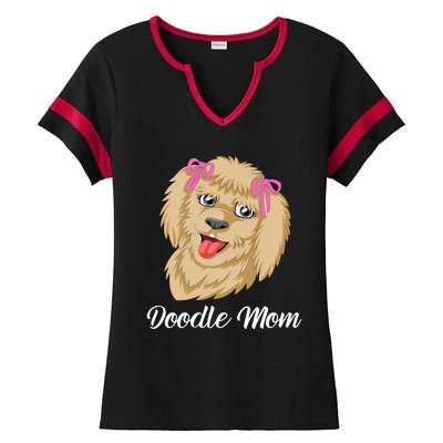 Doodle Mom Ladies Halftime Notch Neck Tee