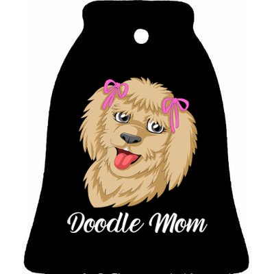 Doodle Mom Ceramic Bell Ornament