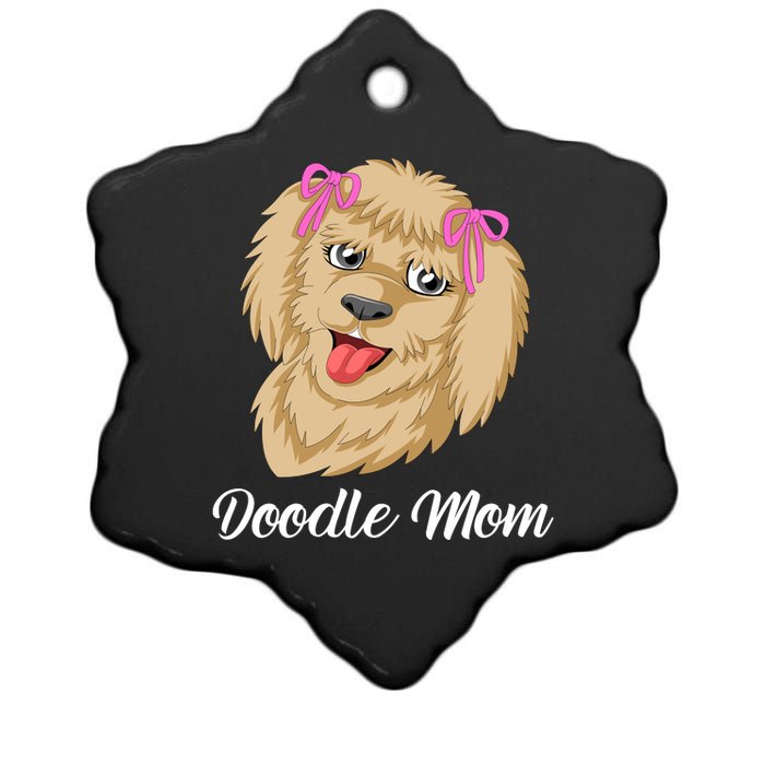 Doodle Mom Ceramic Star Ornament