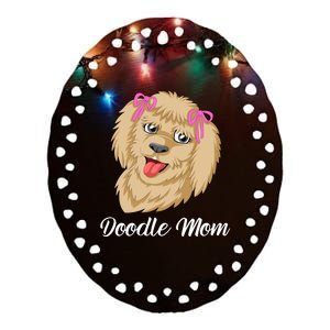 Doodle Mom Ceramic Oval Ornament