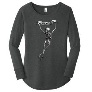 Danse Macabre Dancing Skeleton Halloween Dance Of Death Women's Perfect Tri Tunic Long Sleeve Shirt