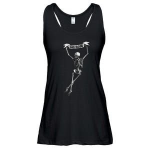 Danse Macabre Dancing Skeleton Halloween Dance Of Death Ladies Essential Flowy Tank