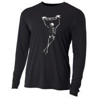 Danse Macabre Dancing Skeleton Halloween Dance Of Death Cooling Performance Long Sleeve Crew