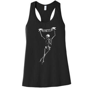 Danse Macabre Dancing Skeleton Halloween Dance Of Death Women's Racerback Tank