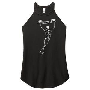 Danse Macabre Dancing Skeleton Halloween Dance Of Death Women's Perfect Tri Rocker Tank