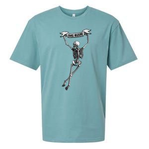 Danse Macabre Dancing Skeleton Halloween Dance Of Death Sueded Cloud Jersey T-Shirt