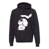 Dirty Mind Dog A Funny Dog Adult Humor Retro Vintage Premium Hoodie