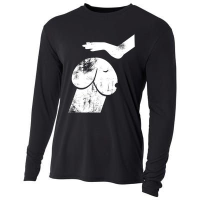 Dirty Mind Dog A Funny Dog Adult Humor Retro Vintage Cooling Performance Long Sleeve Crew