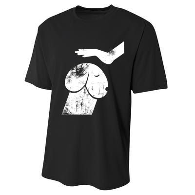 Dirty Mind Dog A Funny Dog Adult Humor Retro Vintage Performance Sprint T-Shirt