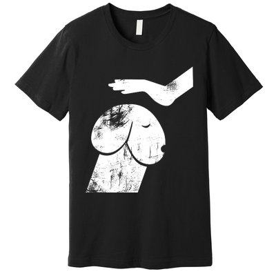 Dirty Mind Dog A Funny Dog Adult Humor Retro Vintage Premium T-Shirt