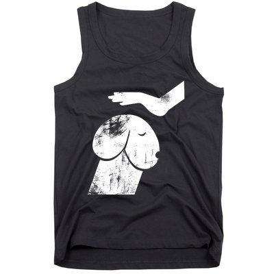 Dirty Mind Dog A Funny Dog Adult Humor Retro Vintage Tank Top