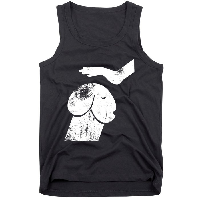 Dirty Mind Dog A Funny Dog Adult Humor Retro Vintage Tank Top