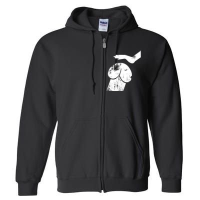 Dirty Mind Dog A Funny Dog Adult Humor Retro Vintage Full Zip Hoodie