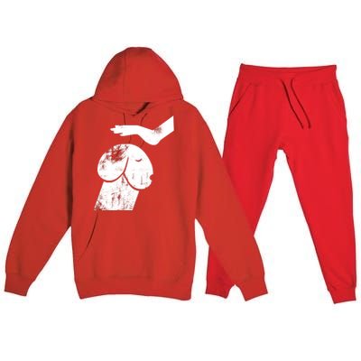 Dirty Mind Dog A Funny Dog Adult Humor Retro Vintage Premium Hooded Sweatsuit Set