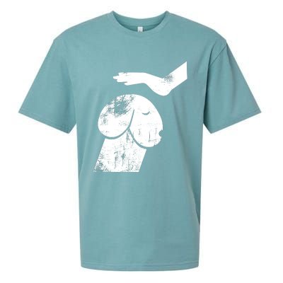 Dirty Mind Dog A Funny Dog Adult Humor Retro Vintage Sueded Cloud Jersey T-Shirt