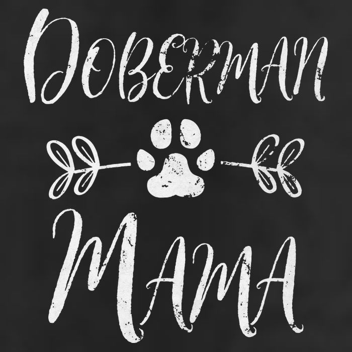 Doberman Mama Doberman Lover Owner Dobie Dog Mom 7 Panel Mesh Trucker Snapback Hat