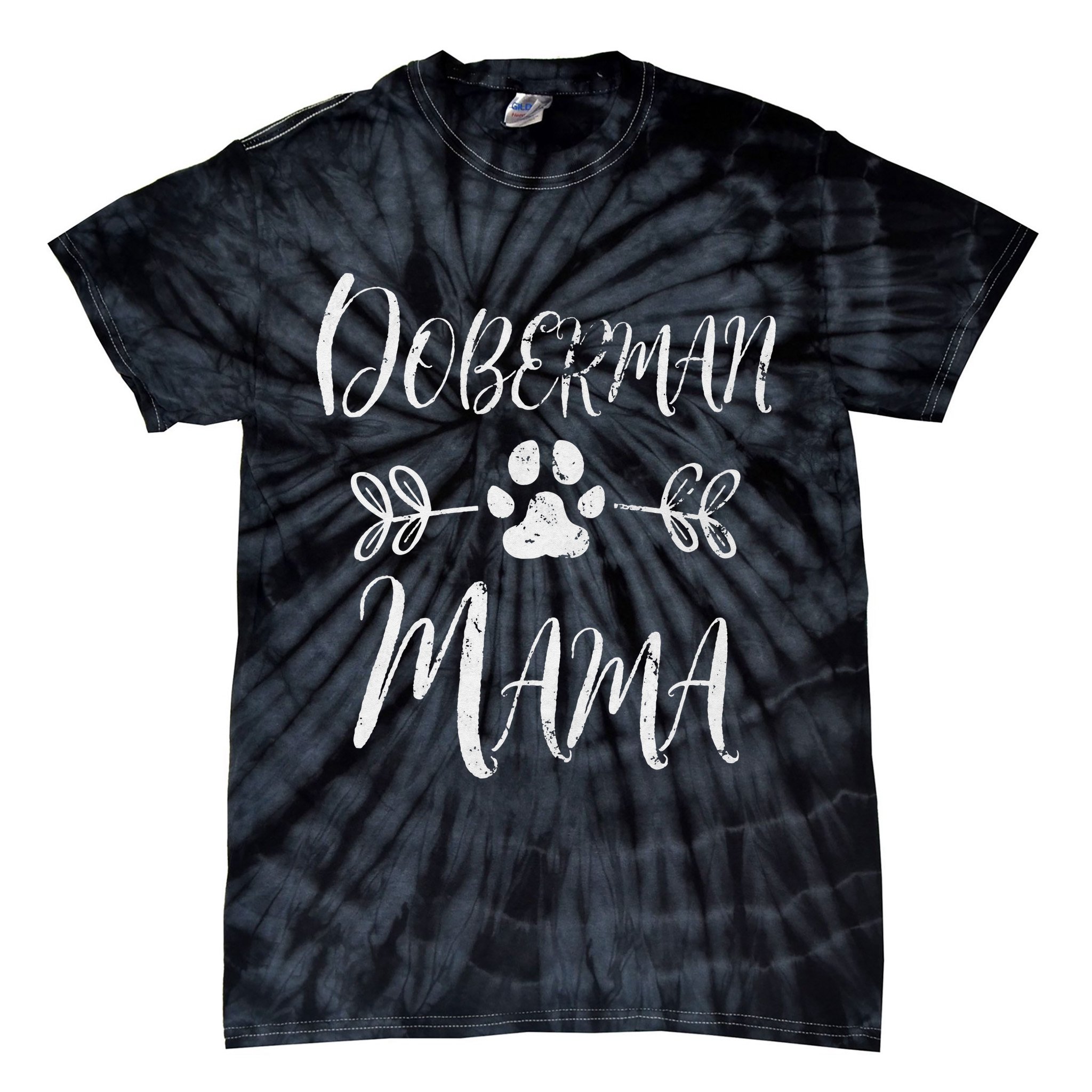 Doberman Mama Doberman Lover Owner Dobie Dog Mom Tie-Dye T-Shirt