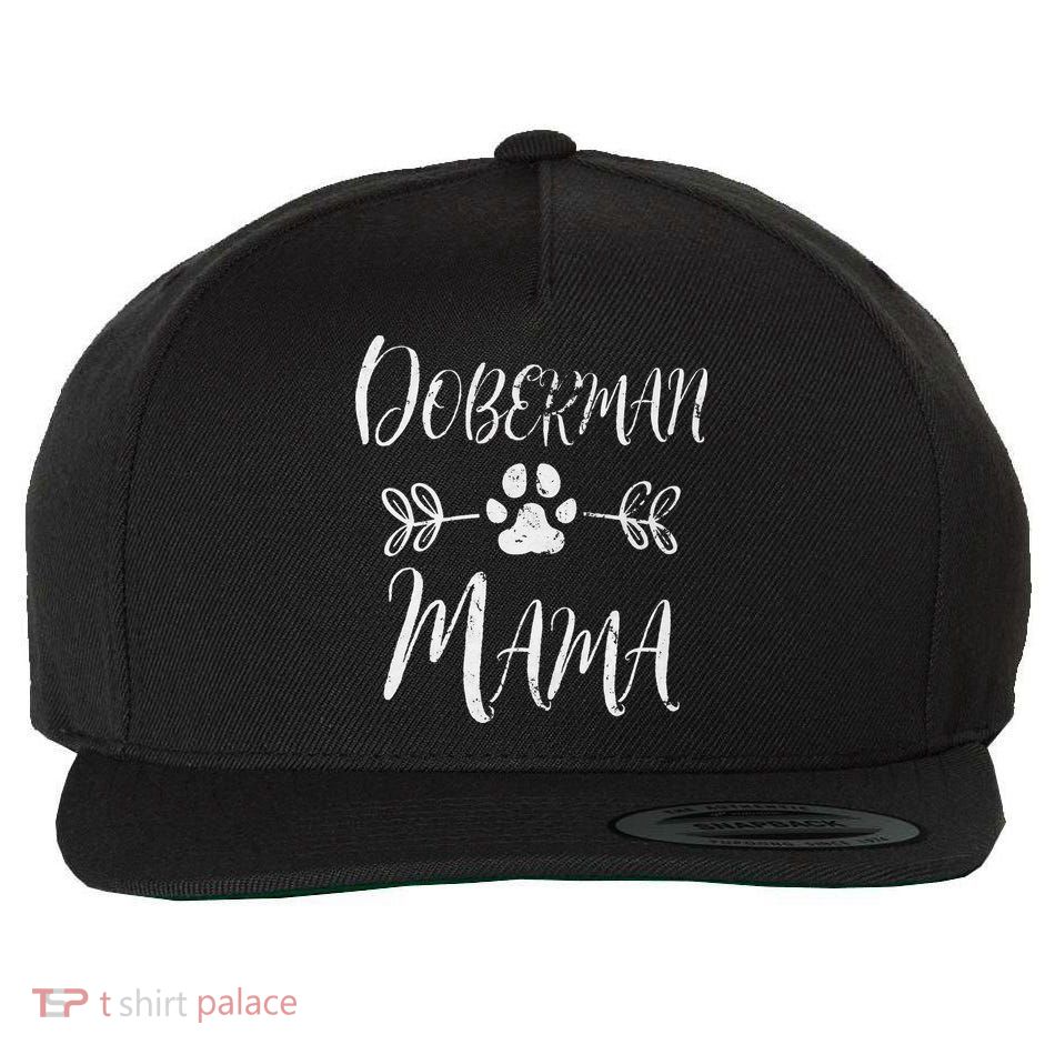 Doberman Mama Doberman Lover Owner Dobie Dog Mom Wool Snapback Cap