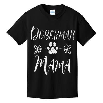 Doberman Mama Doberman Lover Owner Dobie Dog Mom Kids T-Shirt