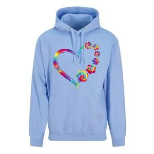 Dog Mom Dad Puppy Love Dogs Paw Print Heart Tie Dye Design TShirt Unisex Surf Hoodie