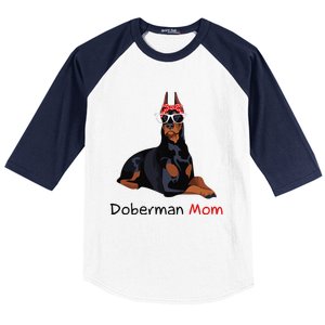 Doberman Mom Dog Bandana Pet Lover Gift Baseball Sleeve Shirt