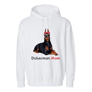 Doberman Mom Dog Bandana Pet Lover Gift Garment-Dyed Fleece Hoodie