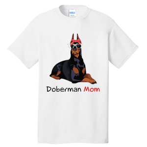 Doberman Mom Dog Bandana Pet Lover Gift Tall T-Shirt