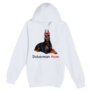 Doberman Mom Dog Bandana Pet Lover Gift Premium Pullover Hoodie