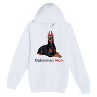 Doberman Mom Dog Bandana Pet Lover Gift Premium Pullover Hoodie