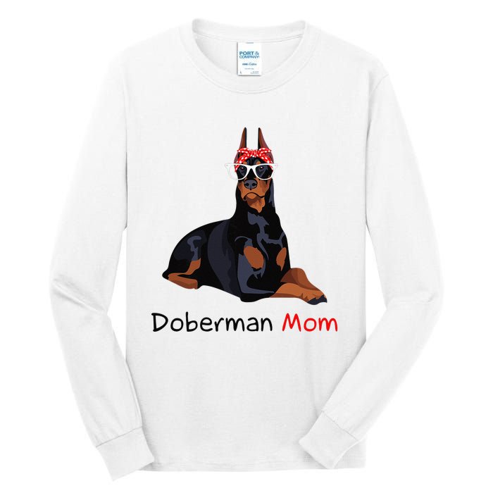 Doberman Mom Dog Bandana Pet Lover Gift Tall Long Sleeve T-Shirt