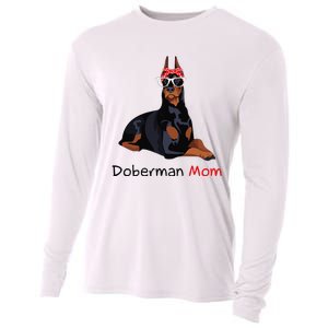 Doberman Mom Dog Bandana Pet Lover Gift Cooling Performance Long Sleeve Crew